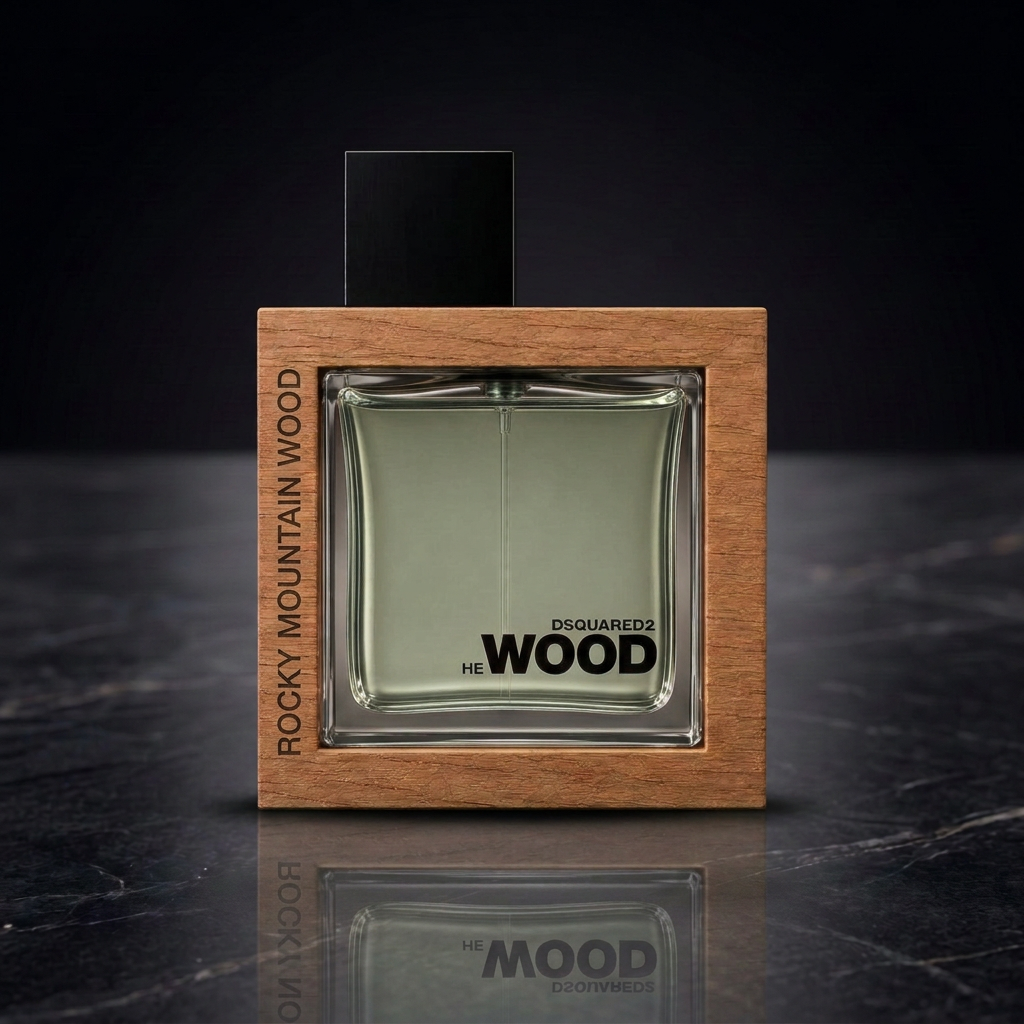 He Wood Rocky Mountain Wood by Dsquared2, original fragrance bottle